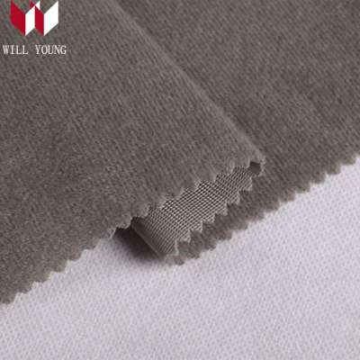 100% Polyester Tricot Brushed Loop Velvet Fabric Nylex Fabric For Sofa Lining