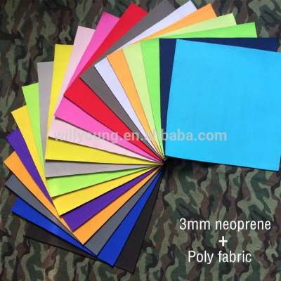 neoprene fabric 3mm coated polyester knitted fabric by one side various color thickness 3mm 130cm sales by meter price factory