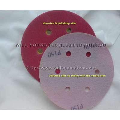 Polyester loop velvet for abrasive industry