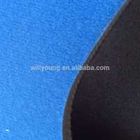 fleece neoprene fabric base nylon cloth with face velcrability fabric fleece cloth black blue 2-3mm thick for tab tape backing